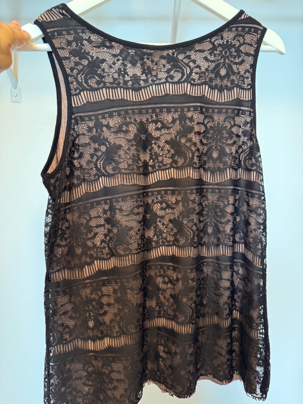 🌸Bobeau Black Lace Sleeveless Sheer Top size M night out whimsigoth fairy grunge - Picture 6 of 7